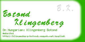 botond klingenberg business card